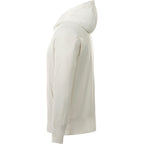 Coville Knit Hoodie with Thumb Holes for Men Debossing - White/White - Left Side