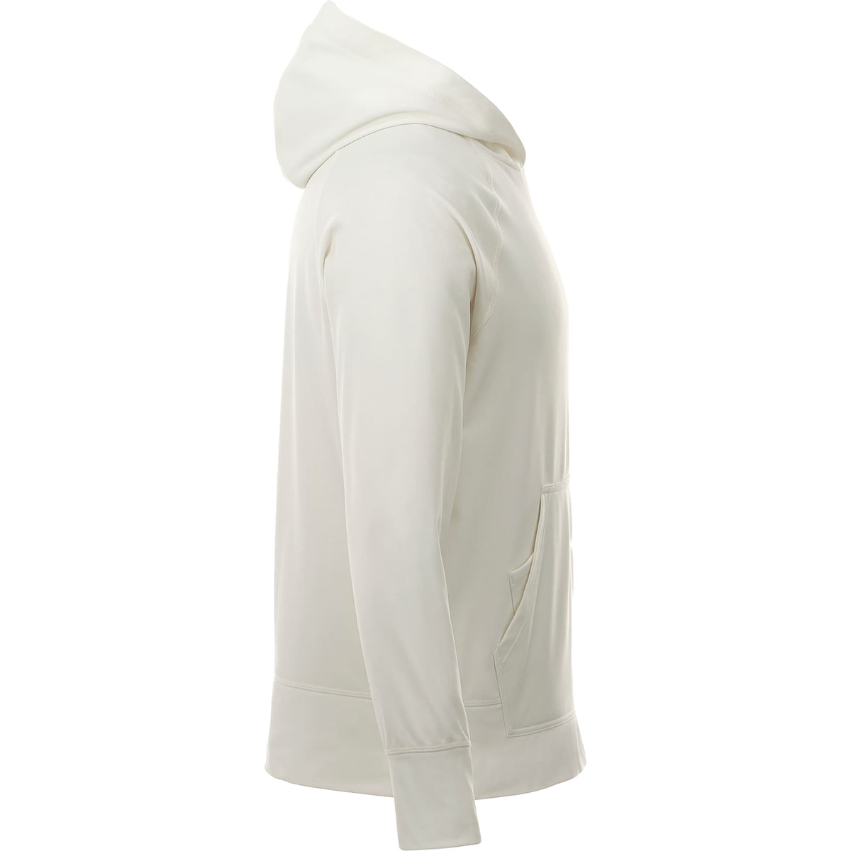 Coville Knit Hoodie with Thumb Holes for Men Debossing - Whte - Right Side