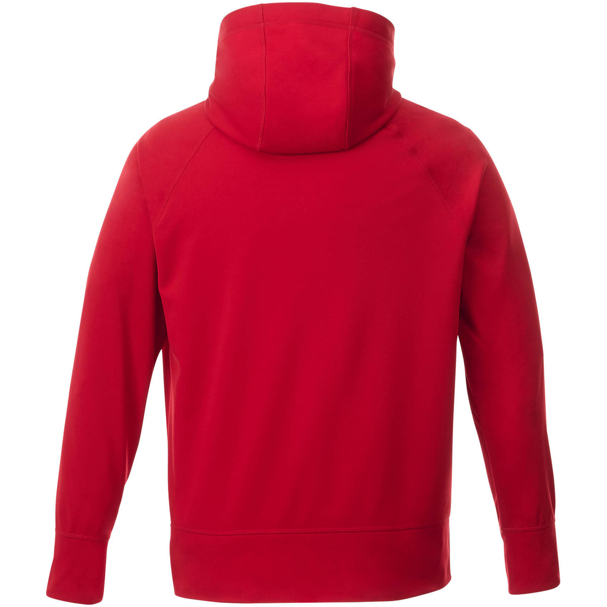 Coville Knit Hoodie with Thumb Holes for Men Embroidery - Team Red - Back Flat