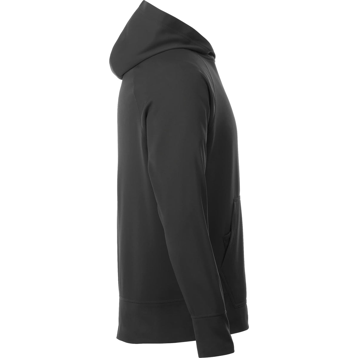 Coville Knit Hoodie with Thumb Holes for Men Transfer - Black - Right Side