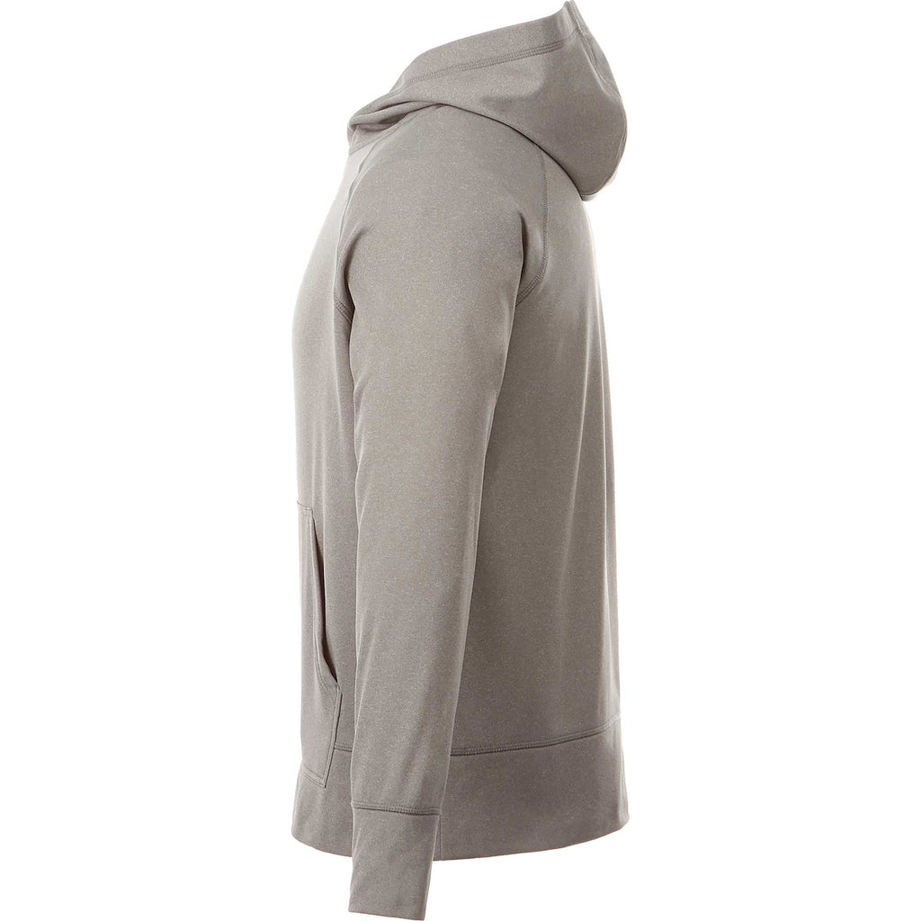 Coville Knit Hoodie with Thumb Holes for Men Transfer - Heather Grey - Left Side