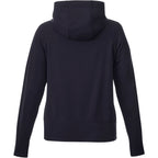 Coville Knit Hoodie with Thumb Holes for Women Laser Engraving - Navy - Back Flat