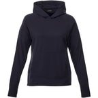 Coville Knit Hoodie with Thumb Holes for Women Laser Engraving - Navy - Front Flat