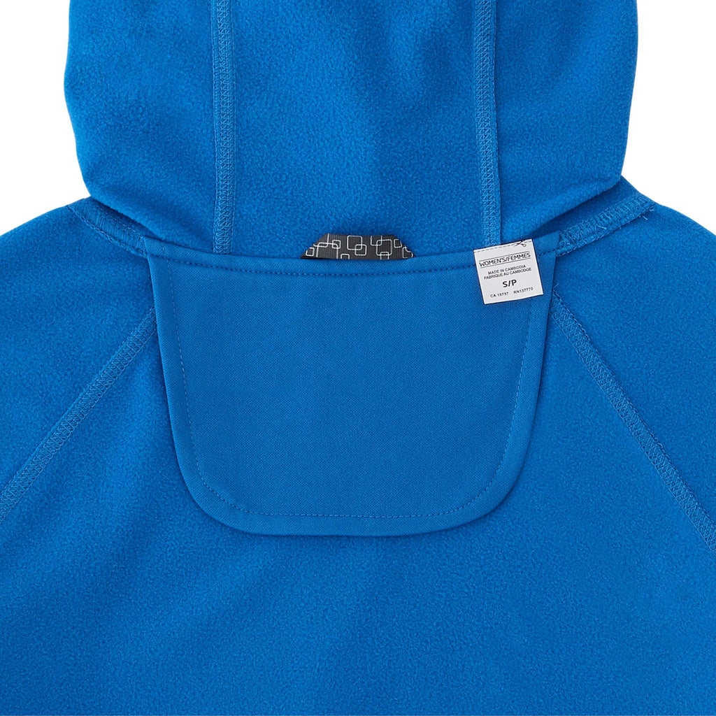 Coville Knit Hoodie with Thumb Holes for Women Laser Engraving - Olympic Blue - Flat