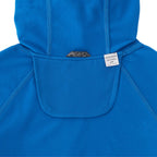 Coville Knit Hoodie with Thumb Holes for Women Laser Engraving - Olympic Blue - Flat