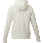 Coville Knit Hoodie with Thumb Holes for Women Laser Engraving - White/White - Back Flat