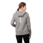 Coville Knit Hoodie with Thumb Holes for Women Transfer - Heather Grey - Back Flat