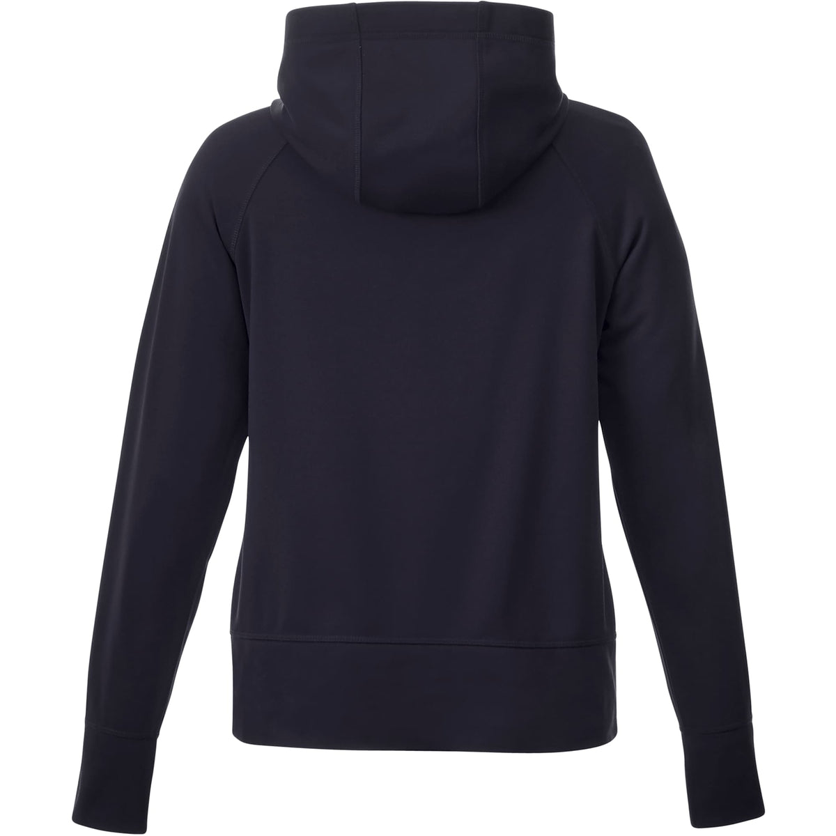 Coville Knit Hoodie with Thumb Holes for Women Transfer - Navy - Back Flat