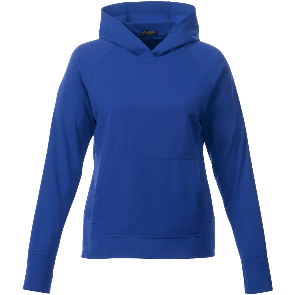 Coville Knit Hoodie with Thumb Holes for Women Transfer - New Royal - Front Flat