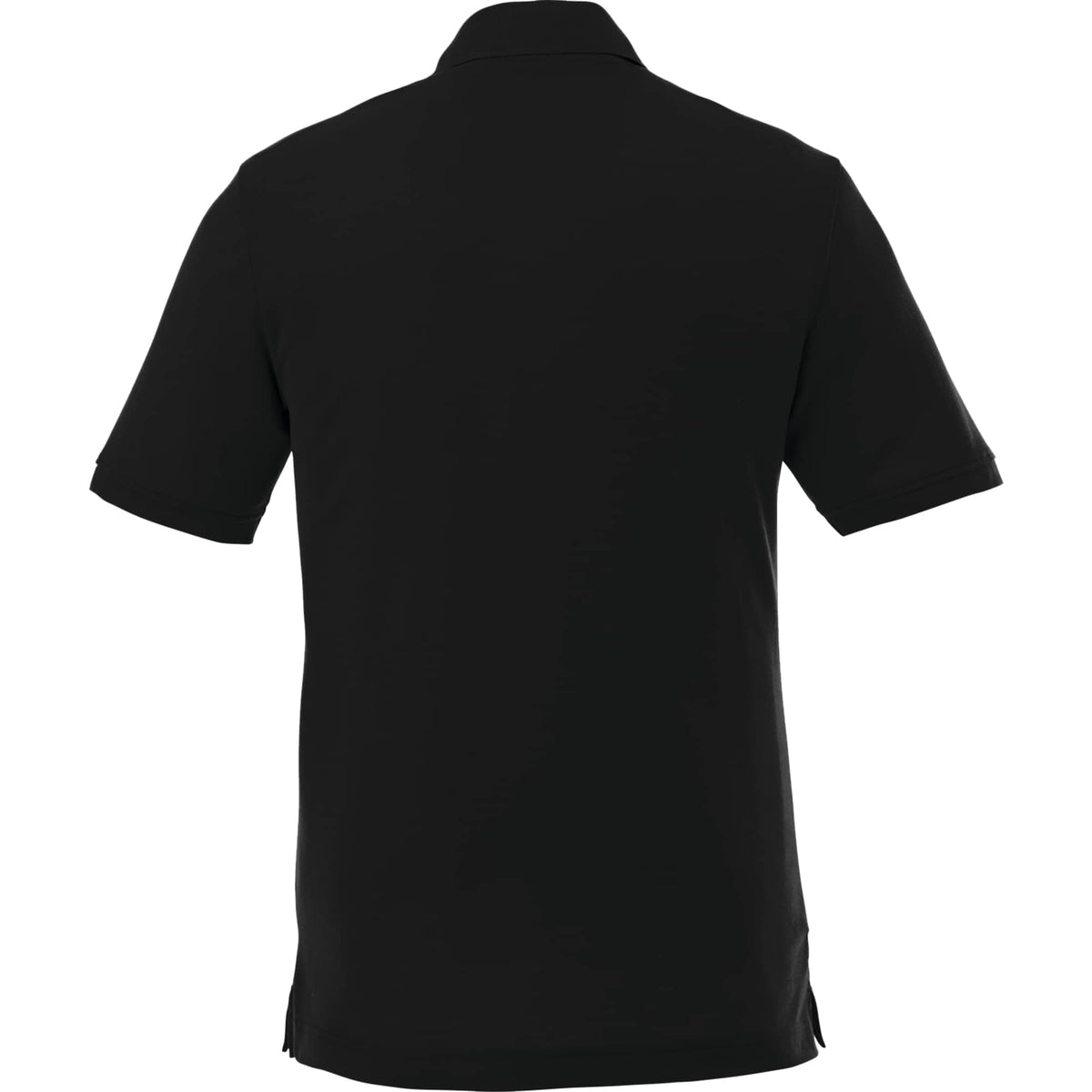 Crandall Poly Cotton Pique Polo for Men Embroidery - Black - Back Flat