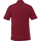 Crandall Poly Cotton Pique Polo for Men Embroidery - Maroon - Back Flat