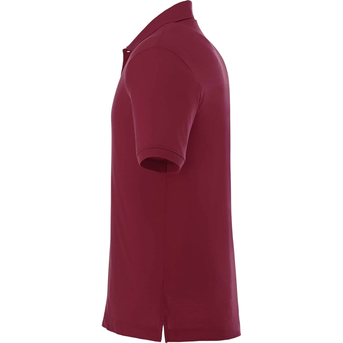 Crandall Poly Cotton Pique Polo for Men Embroidery - Maroon - Left Side