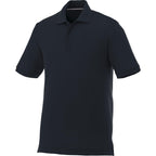 Crandall Poly Cotton Pique Polo for Men Embroidery - Navy - Flat