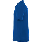 Crandall Poly Cotton Pique Polo for Men Embroidery - New Royal - Left Side