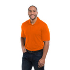 Crandall Poly Cotton Pique Polo for Men Embroidery - Orange - Back