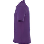 Crandall Poly Cotton Pique Polo for Men Embroidery - Purple - Left Side