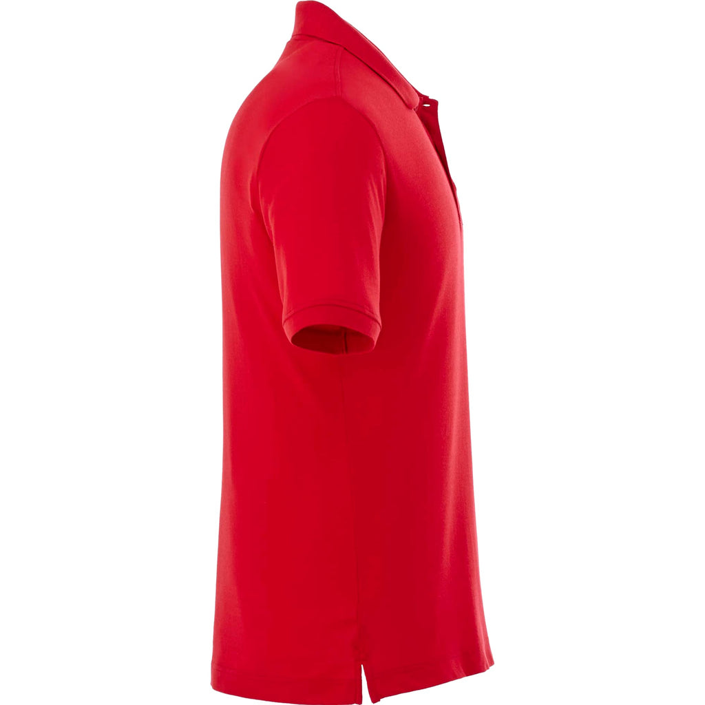 Crandall Poly Cotton Pique Polo for Men Embroidery - Team Red - Right Side