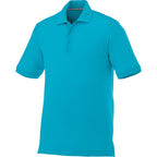 Crandall Poly Cotton Pique Polo for Men Transfer - Aspen Blue - Flat
