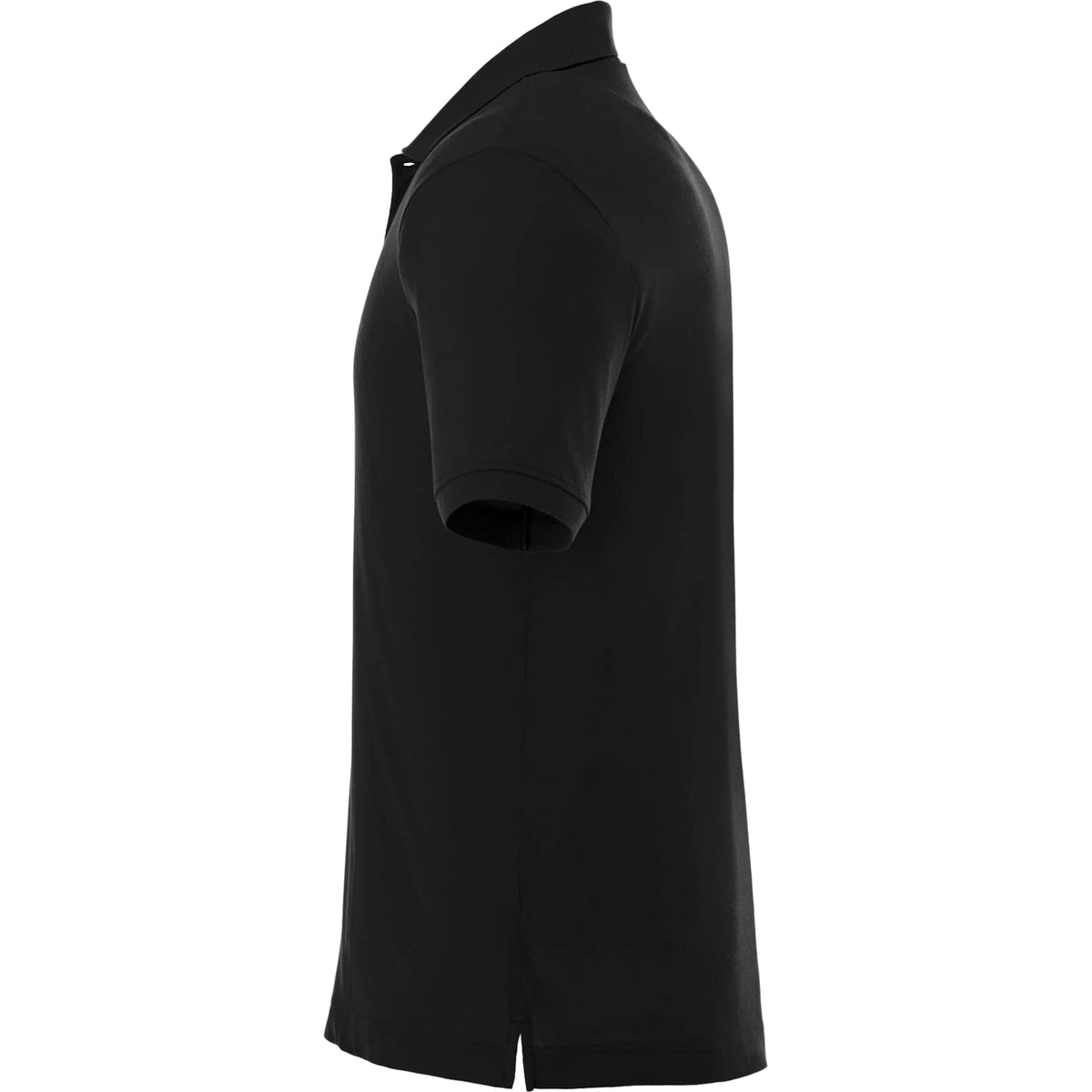 Crandall Poly Cotton Pique Polo for Men Transfer - Black - Left Side
