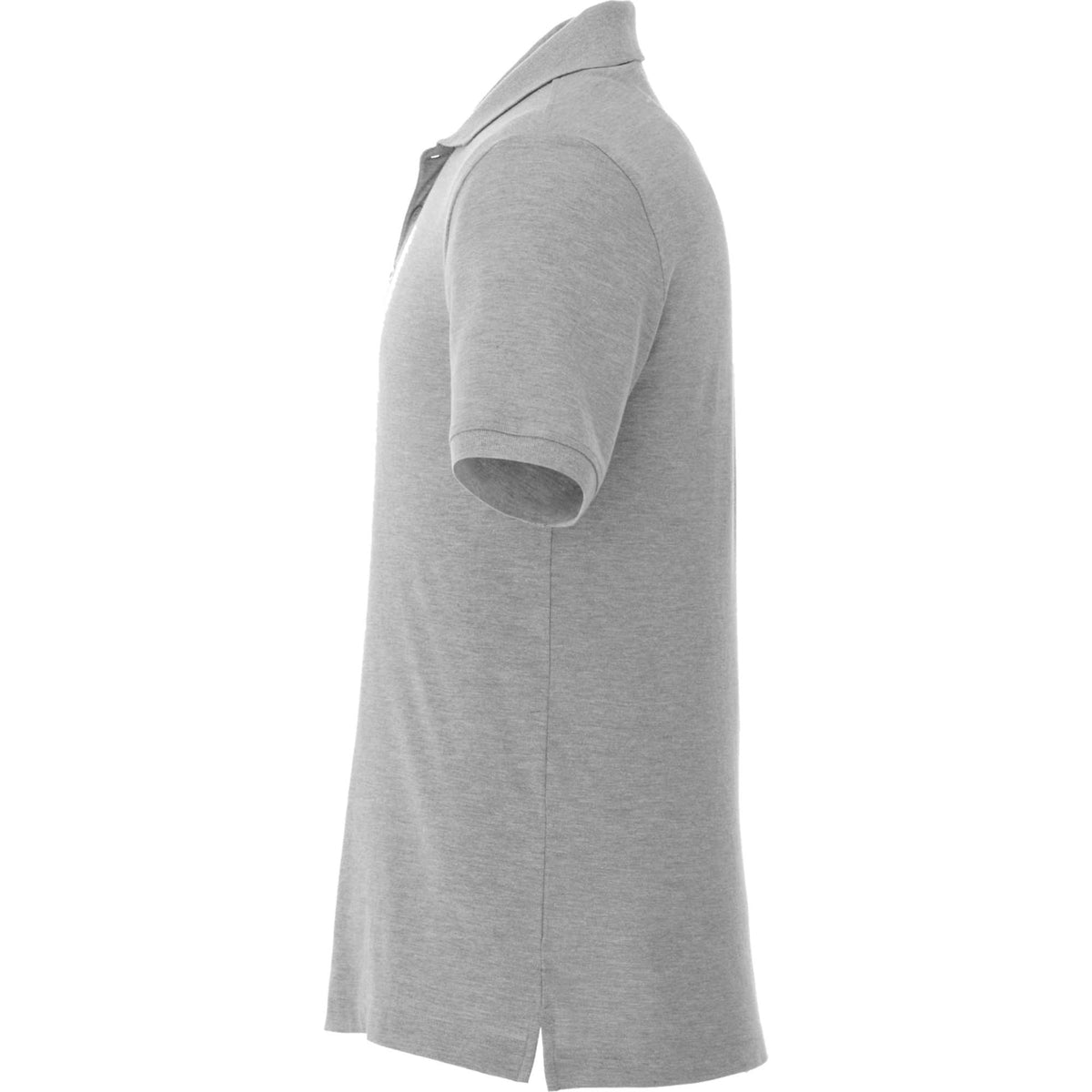 Crandall Poly Cotton Pique Polo for Men Transfer - Heather Grey - Left Side