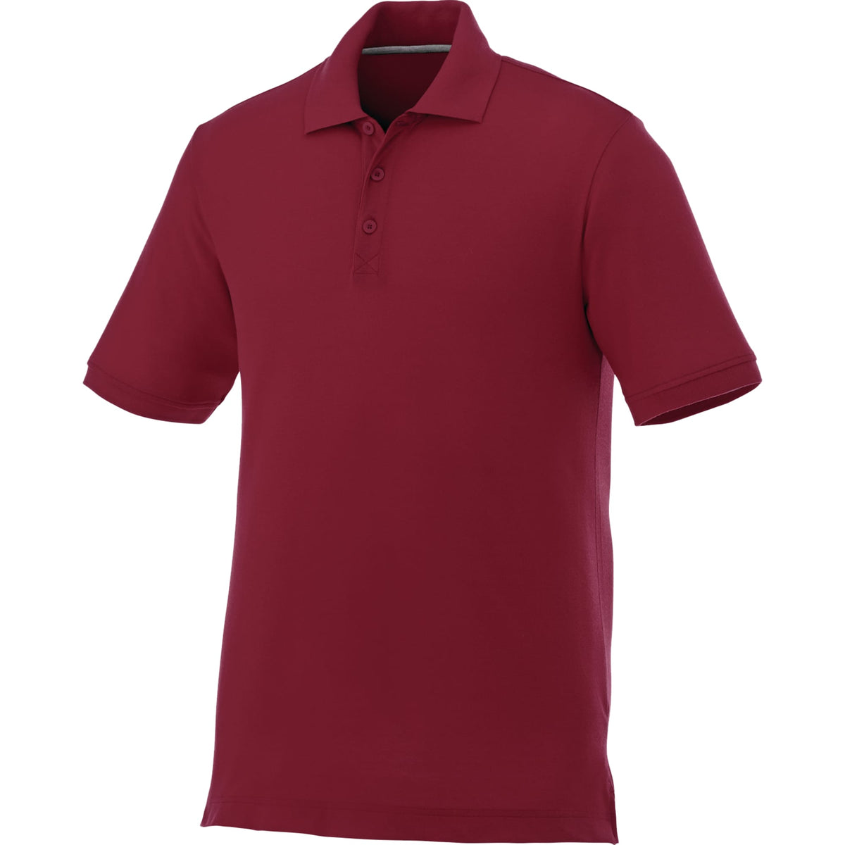 Crandall Poly Cotton Pique Polo for Men Transfer - Maroon - Flat