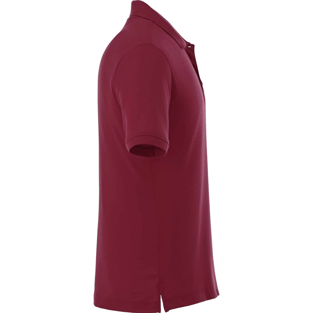 Crandall Poly Cotton Pique Polo for Men Transfer - Maroon - Right Side