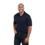 Crandall Poly Cotton Pique Polo for Men Transfer - Navy - Back