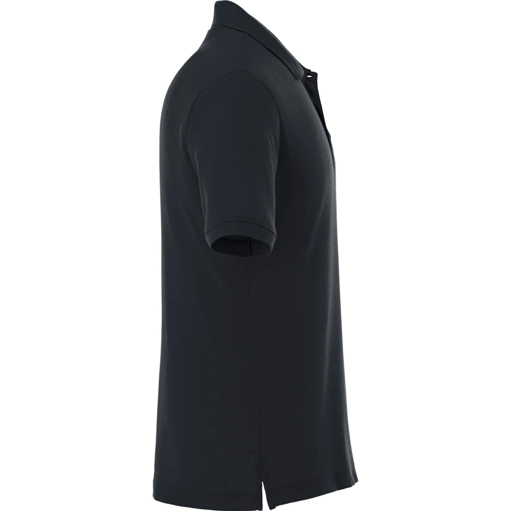 Crandall Poly Cotton Pique Polo for Men Transfer - Navy - Right Side