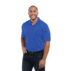 Crandall Poly Cotton Pique Polo for Men Transfer - New Royal - Back