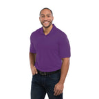 Crandall Poly Cotton Pique Polo for Men Transfer - Purple - Back