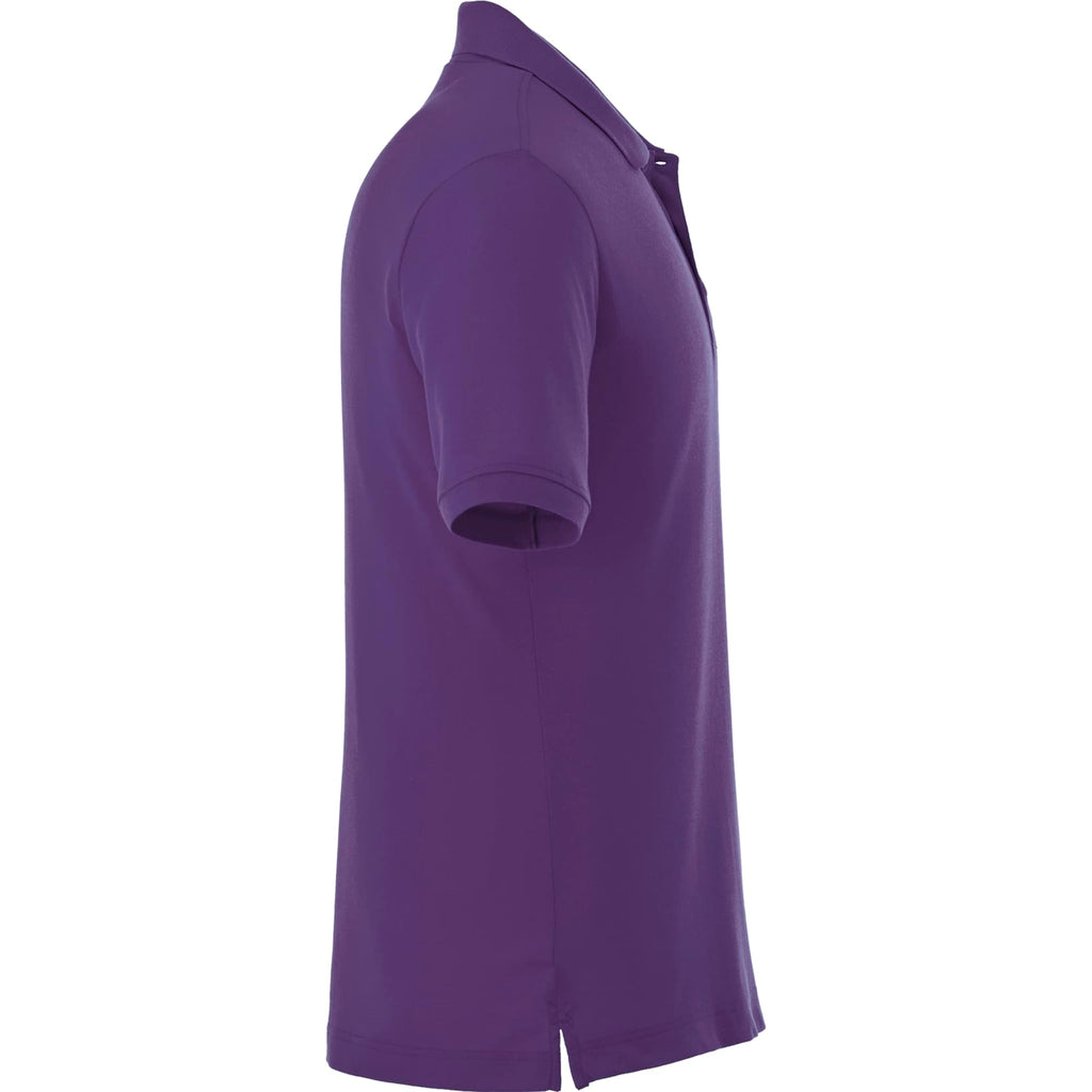 Crandall Poly Cotton Pique Polo for Men Transfer - Purple - Right Side