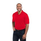 Crandall Poly Cotton Pique Polo for Men Transfer - Team Red - Back