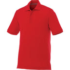 Crandall Poly Cotton Pique Polo for Men Transfer - Team Red - Flat
