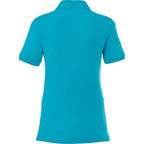 Crandall Poly Cotton Pique Polo for Women Transfer - Aspen Blue - Back Flat