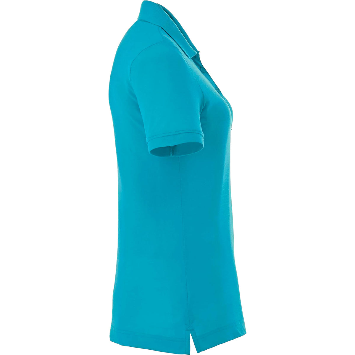 Crandall Poly Cotton Pique Polo for Women Transfer - Aspen Blue - Right Side