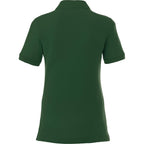 Crandall Poly Cotton Pique Polo for Women Transfer - Forest Green - Back Flat
