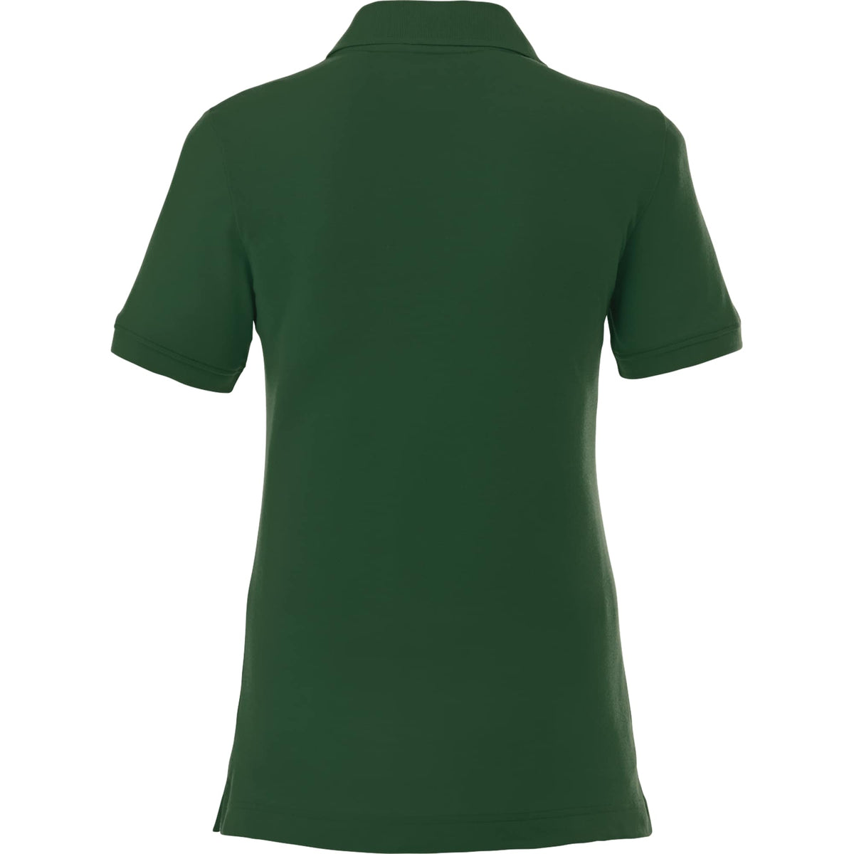 Crandall Poly Cotton Pique Polo for Women Transfer - Forest Green - Back Flat