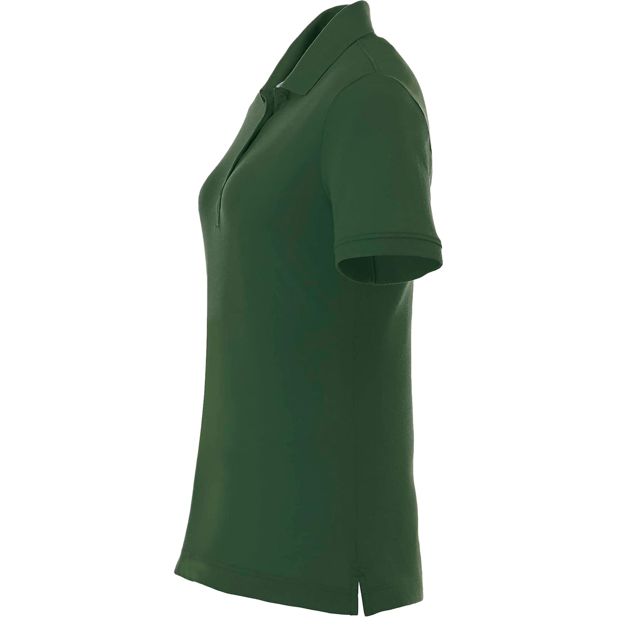 Crandall Poly Cotton Pique Polo for Women Transfer - Forest Green - Left Side