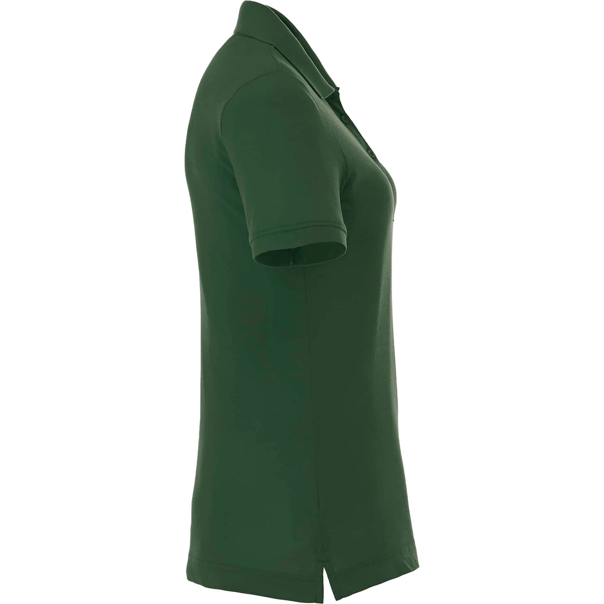 Crandall Poly Cotton Pique Polo for Women Transfer - Forest Green - Right Side
