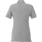 Crandall Poly Cotton Pique Polo for Women Transfer - Heather Grey - Back Flat
