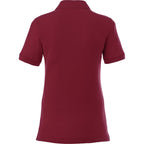 Crandall Poly Cotton Pique Polo for Women Transfer - Maroon - Back Flat