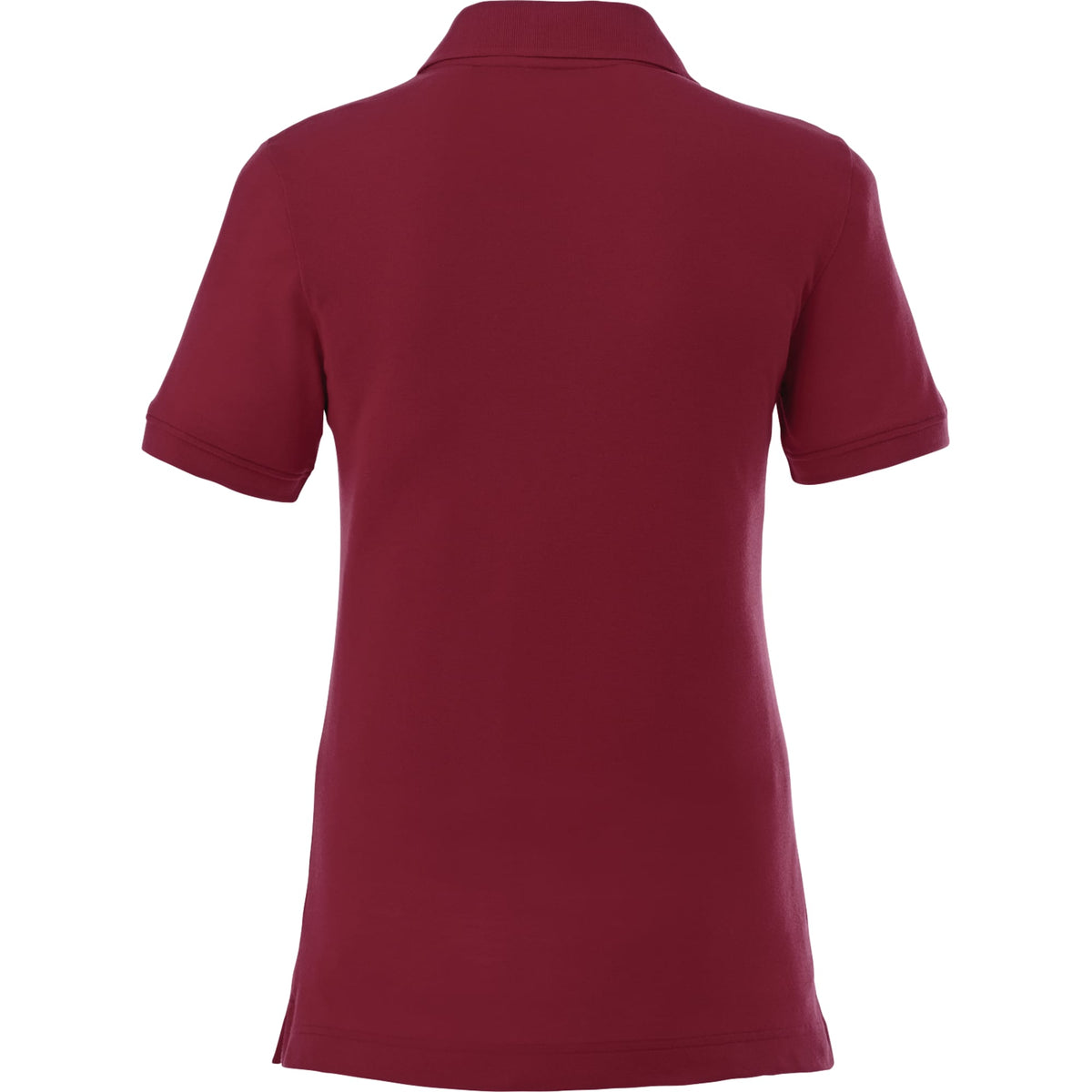 Crandall Poly Cotton Pique Polo for Women Transfer - Maroon - Back Flat