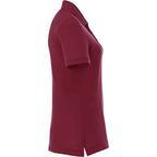 Crandall Poly Cotton Pique Polo for Women Transfer - Maroon - Right Side
