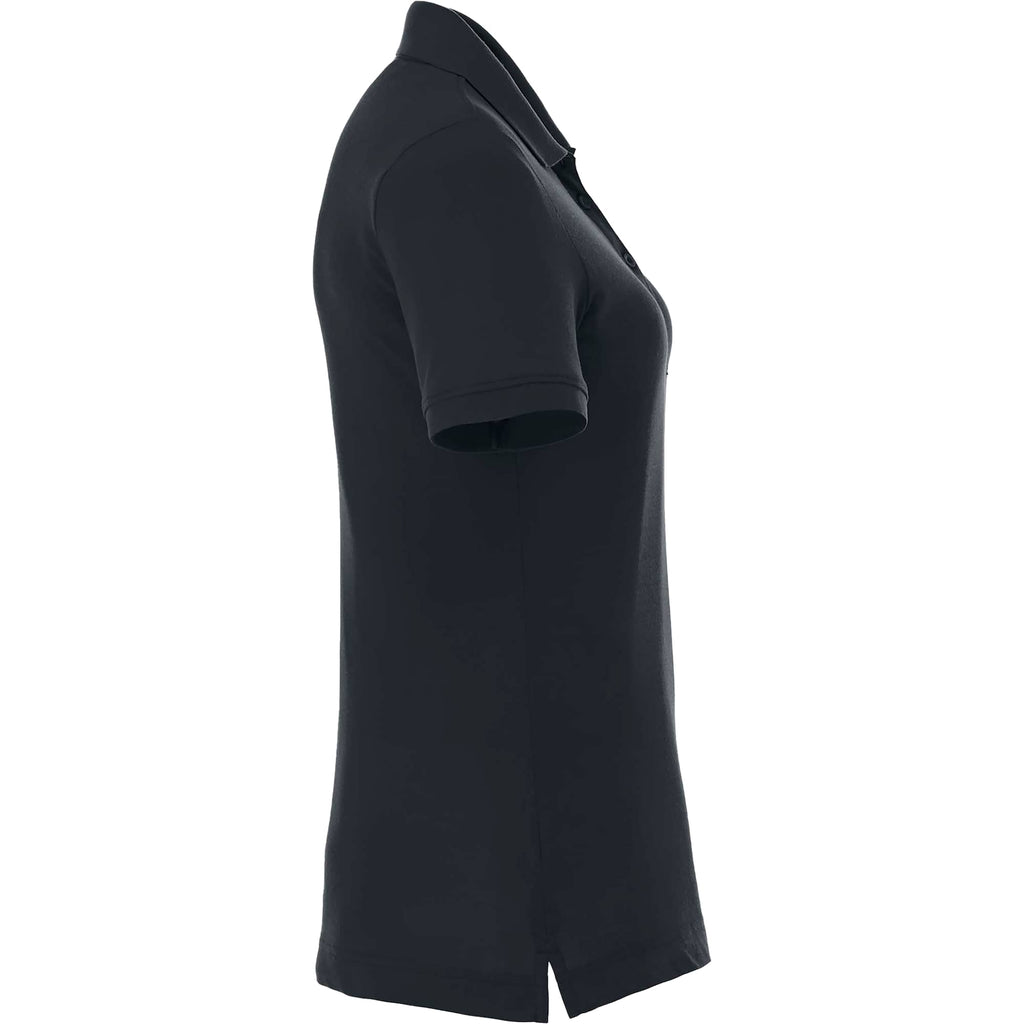 Crandall Poly Cotton Pique Polo for Women Transfer - Navy - Right Side