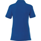 Crandall Poly Cotton Pique Polo for Women Transfer - New Royal - Back Flat