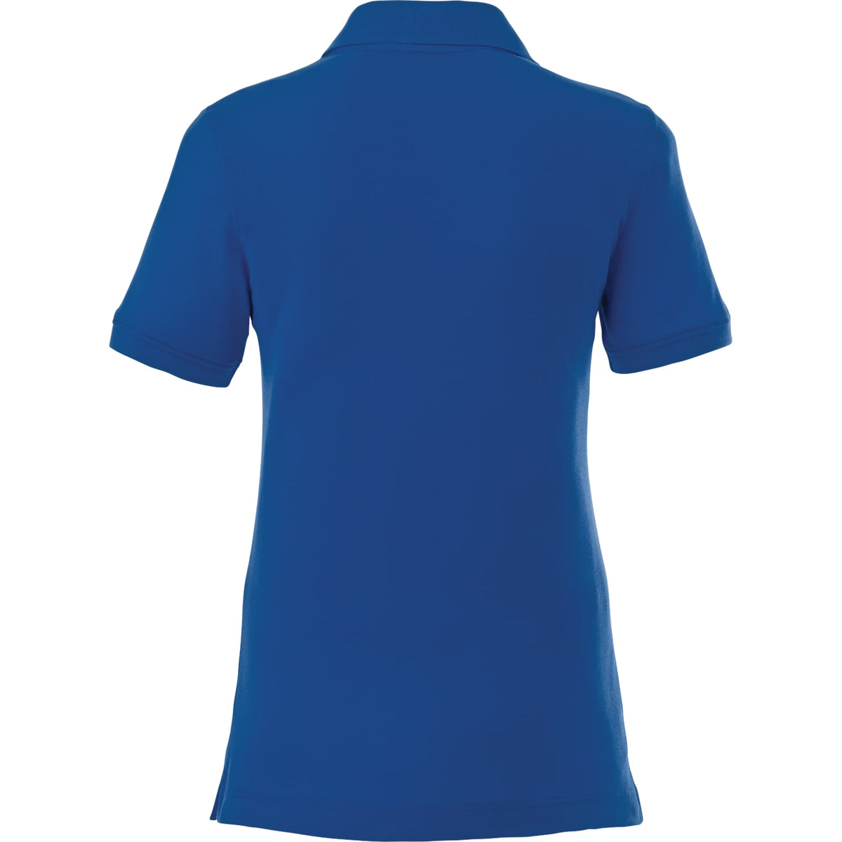 Crandall Poly Cotton Pique Polo for Women Transfer - New Royal - Back Flat