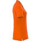 Crandall Poly Cotton Pique Polo for Women Transfer - Orange - Right Side