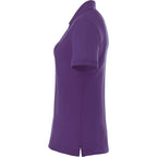 Crandall Poly Cotton Pique Polo for Women Transfer - Purple - Left Side