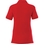 Crandall Poly Cotton Pique Polo for Women Transfer - Team Red - Back Flat