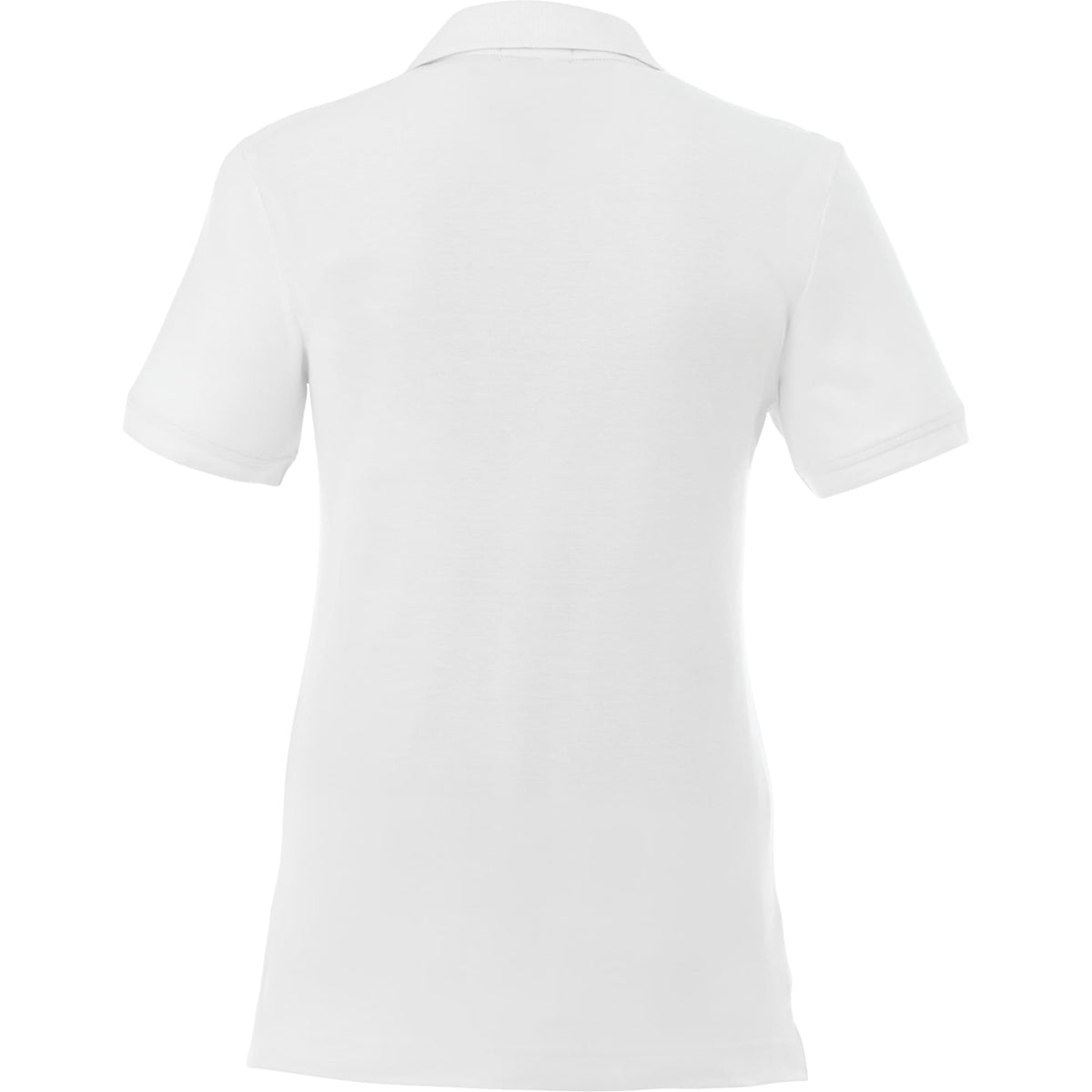 Crandall Poly Cotton Pique Polo for Women Transfer - White - Back Flat